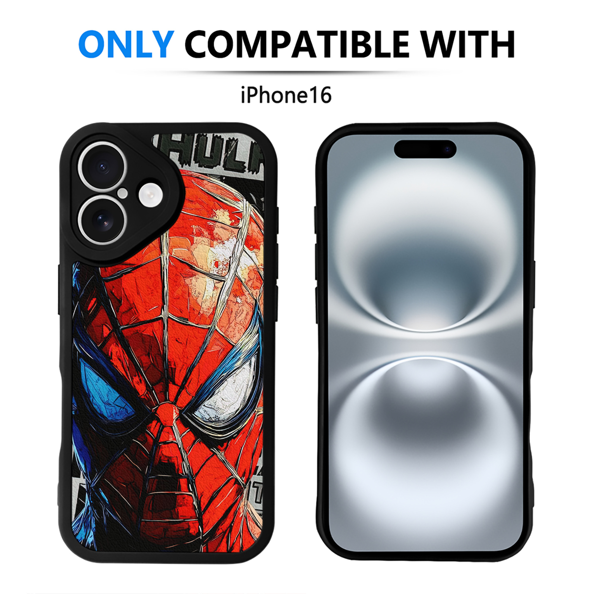 Spider Man スパイダーマン 【iPhone 16シリーズ対応】シリコンスマホケース（レザー調） 材質：シリコン